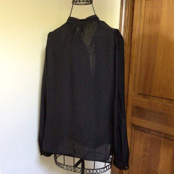 Worthington black zip closure tunic, Large - Picture 4 of 5